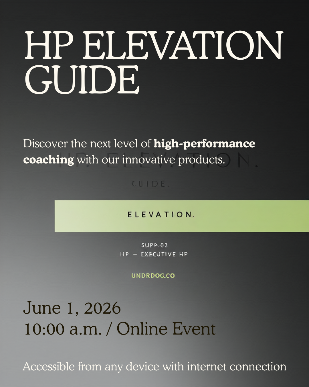 UNDRDOG™ HP Elevation Guide — SUPP-02