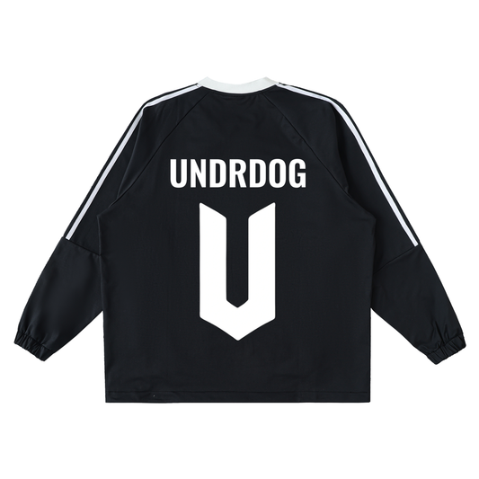 Color-Block V-Neck Long-Sleeve T-Shirt