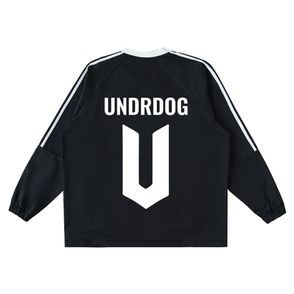 Color-Block V-Neck Long-Sleeve T-Shirt