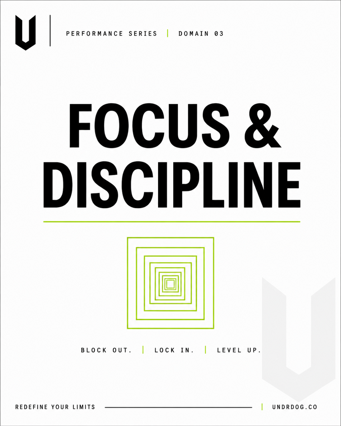 UNDRDOG™ Focus And Discipline Worksheet — PS-04